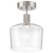 Access Lighting Port Nine Chardonnay, Chardonnay LED SemiFlush, Brushed Steel Finish, Seeded Glass 63147LEDD-BS/SDG - alternate 1